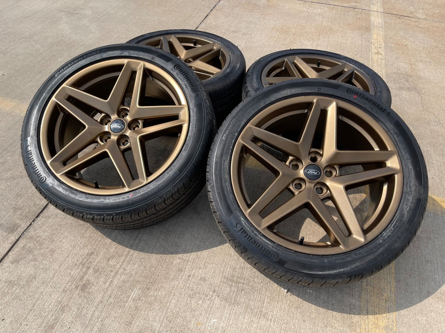 19" Ford Mustang Stealth GT OEM 10595 wheels rims 2023 2024 2025 2026 BRONZE