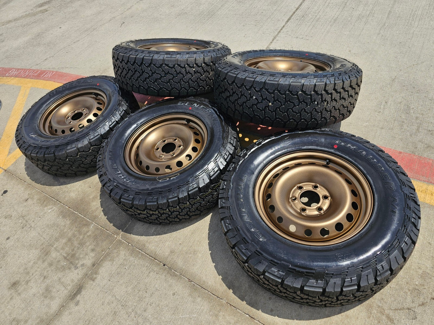 (5) 17" INEOS Grenadier OEM BRONZE wheels rims tires 2023 2024 2025 2026 NEW