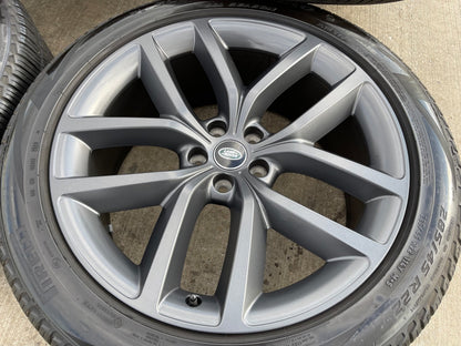 22" Land Rover DEFENDER OEM wheels rims 72385 Range tires GRAY 2023 2024 2025