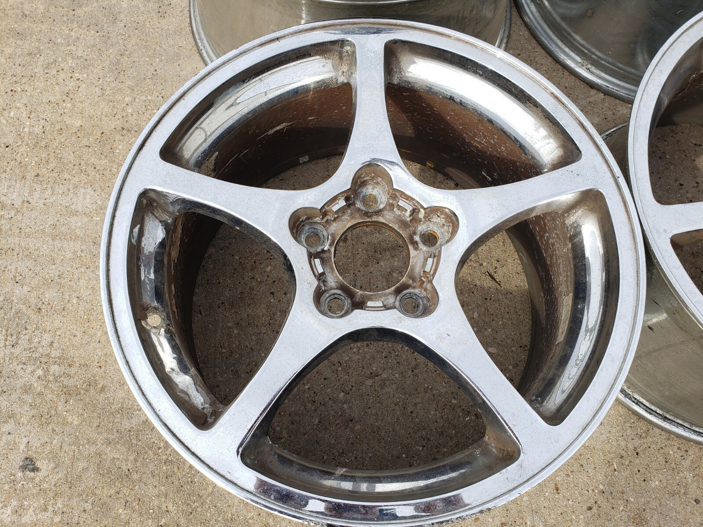 17"+ 18" Chevy Corvette Crome OEM chrome rims wheels 5102 5104 2000 2003 2004