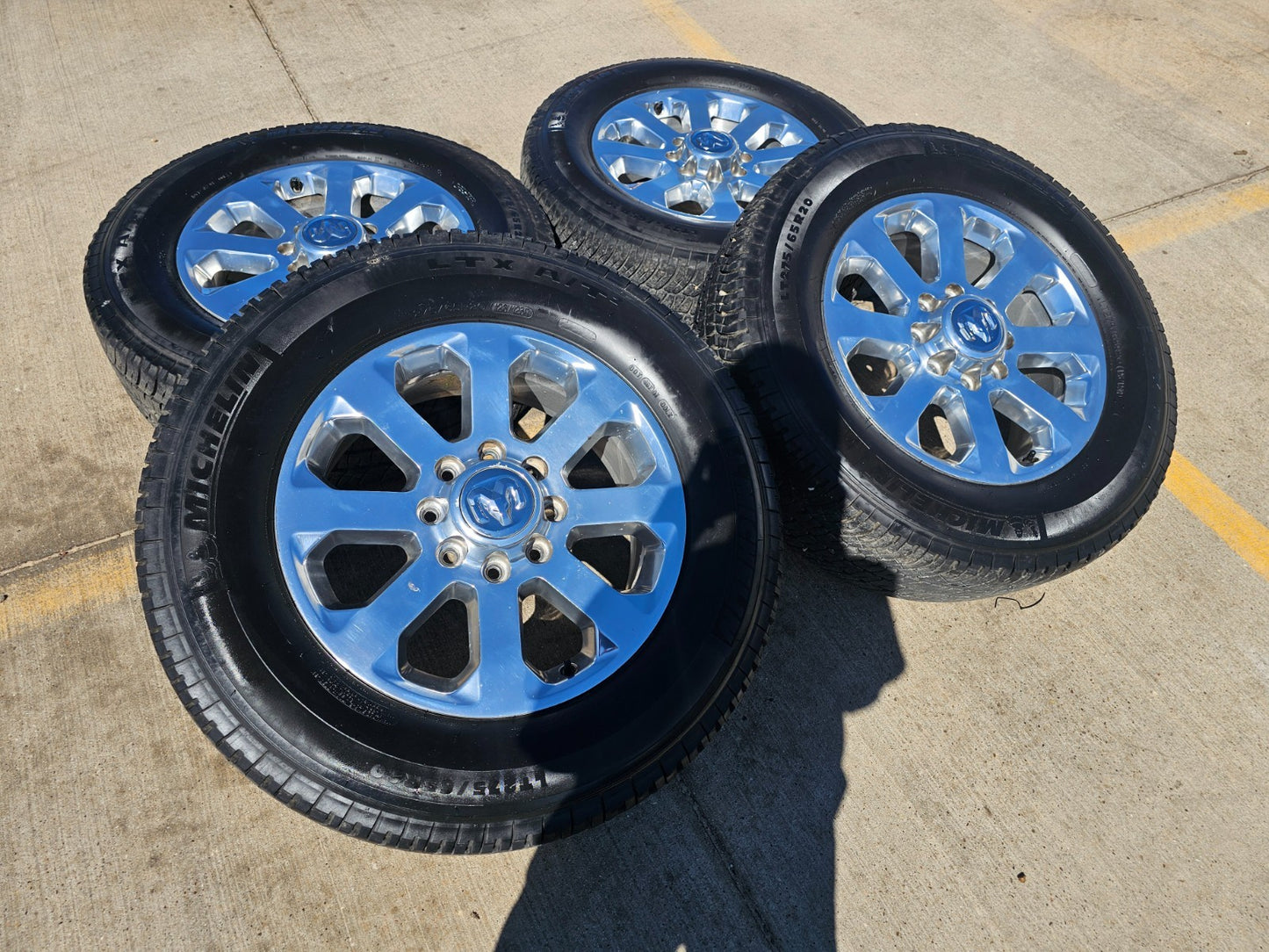 20" Dodge Ram 2500 3500 LARAMIE OEM 2700 wheels rims tires MICHELIN