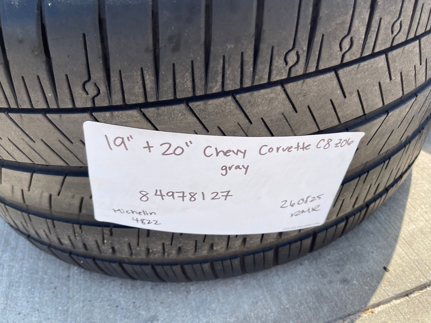 19" + 20" Chevy Corvette Z06 C8 OEM FORGED wheels rims MICHELIN SET
