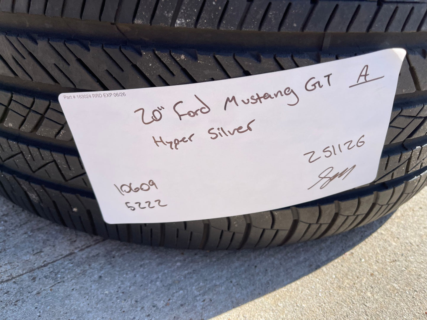 20" Ford Mustang GT OEM 10609 wheel rim tire 2020 2021 2022 2023 2024 2025