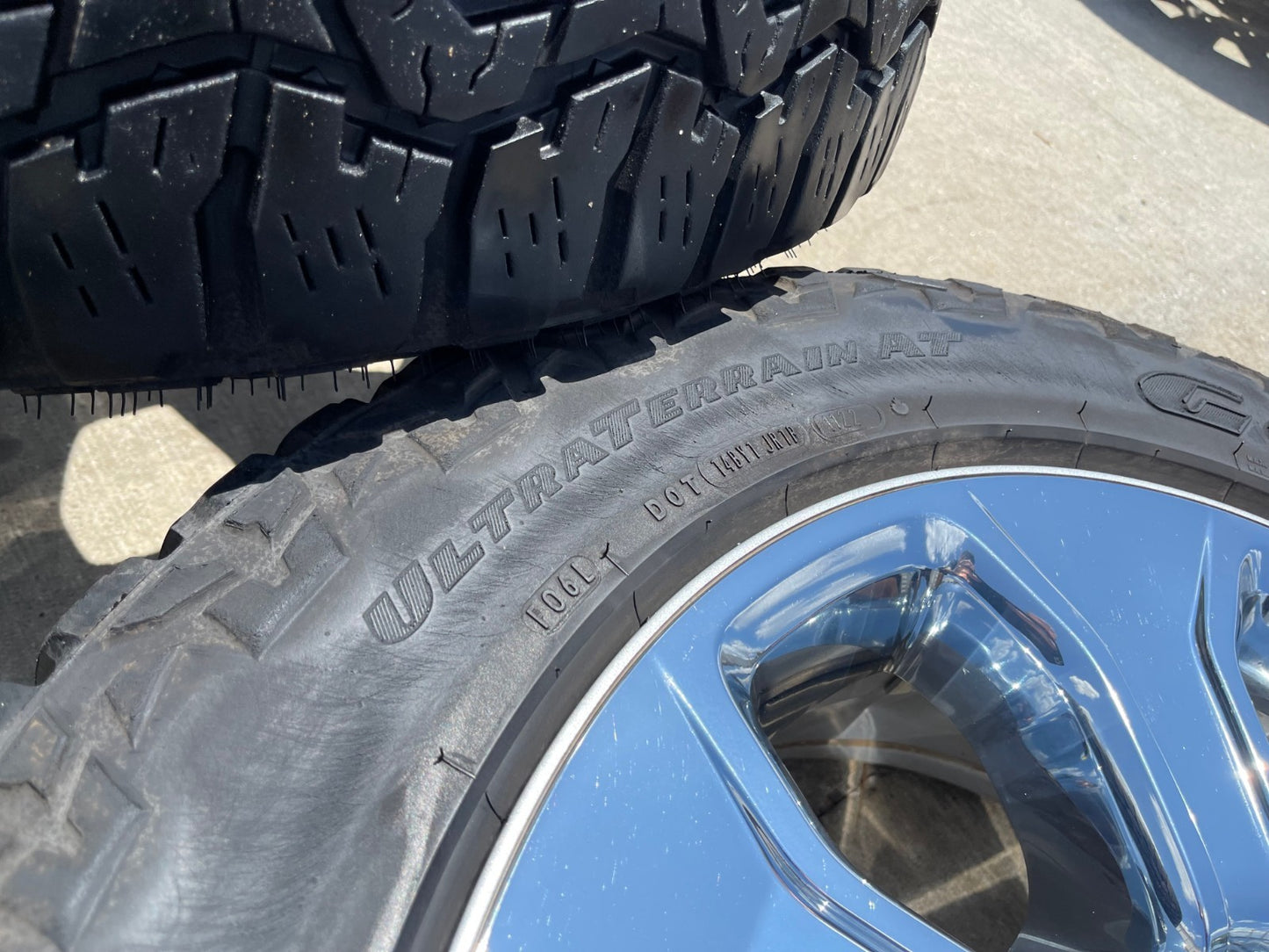 20" Dodge Ram 1500 OEM Laramie CHROME 2679 wheels rims tires GOODYEAR A/T