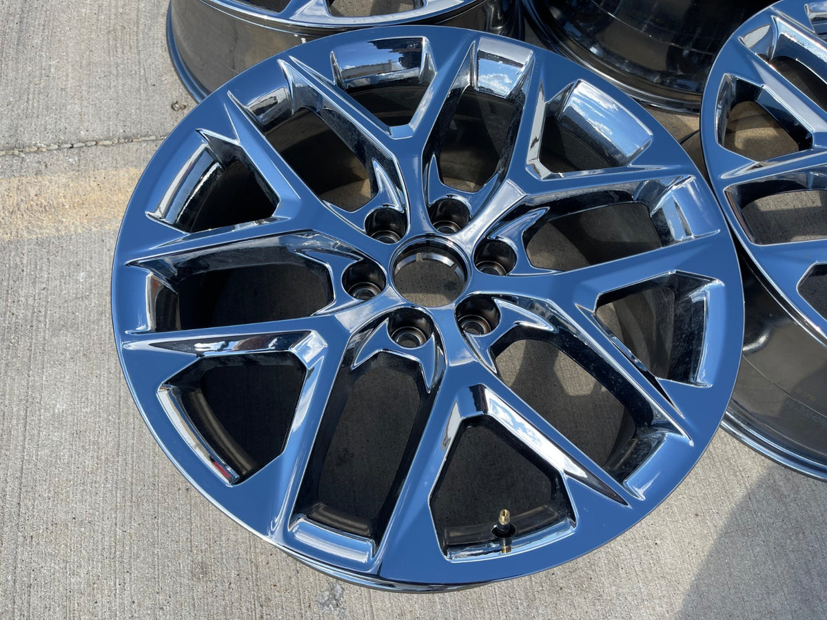 22" GMC Yukon Sierra DENALI OEM 14078 wheels rims CHROME 2025 2026 2027 SET NEW