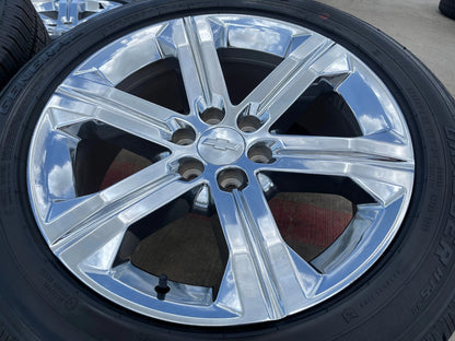 22" GMC Yukon Tahoe Chevy OEM CHROME wheels rims Silverado 5667 NEW tires