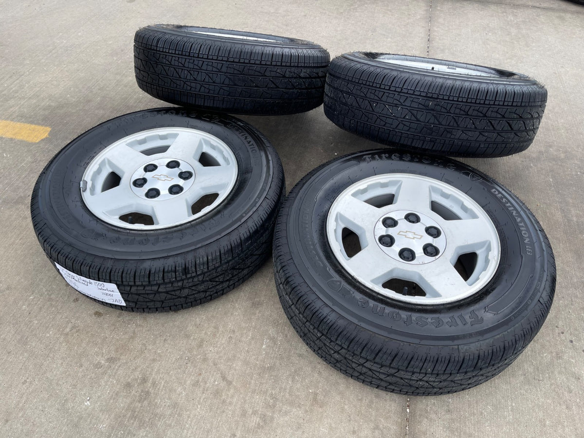 17" Chevy Tahoe Silverado Suburban Z71 OEM 5196 wheels rims tires SET FIRESTONE
