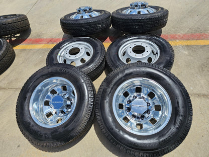 18" GMC Sierra 3500 DENALI Dually rims wheels OEM 14127 14129 8x210 MICHELIN