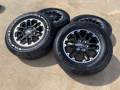 18" Toyota Tundra TRD OEM black wheels rims 75273 Sequoia SET MICHELIN NEW