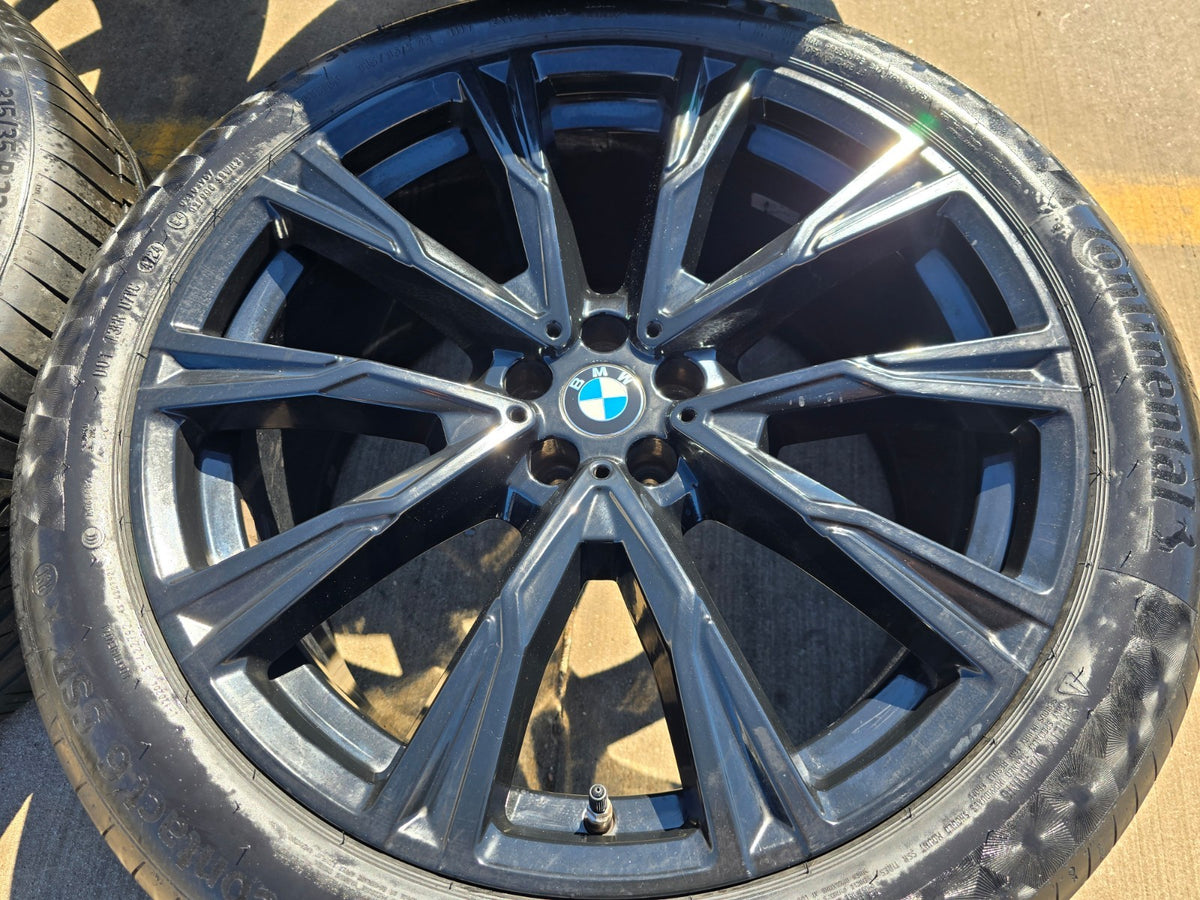 22" BMW X5 X6 X7 OEM 86534 86539 Series wheels rims tires CONTINENTAL