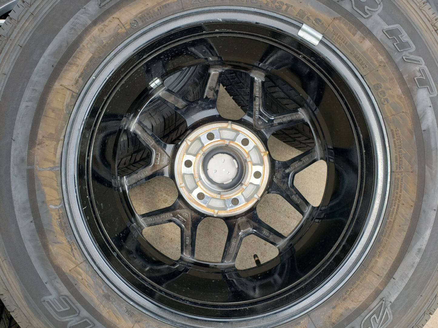 18" Ford Bronco wheels rims tires black 95213 Ranger tires BRIDGESTONE DUELER HT