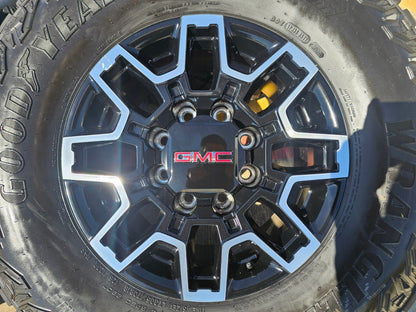 18" GMC Sierra AT4X Chevy Trail Boss 2500 OEM 14136 wheels rims GOODYEAR 35" NEW