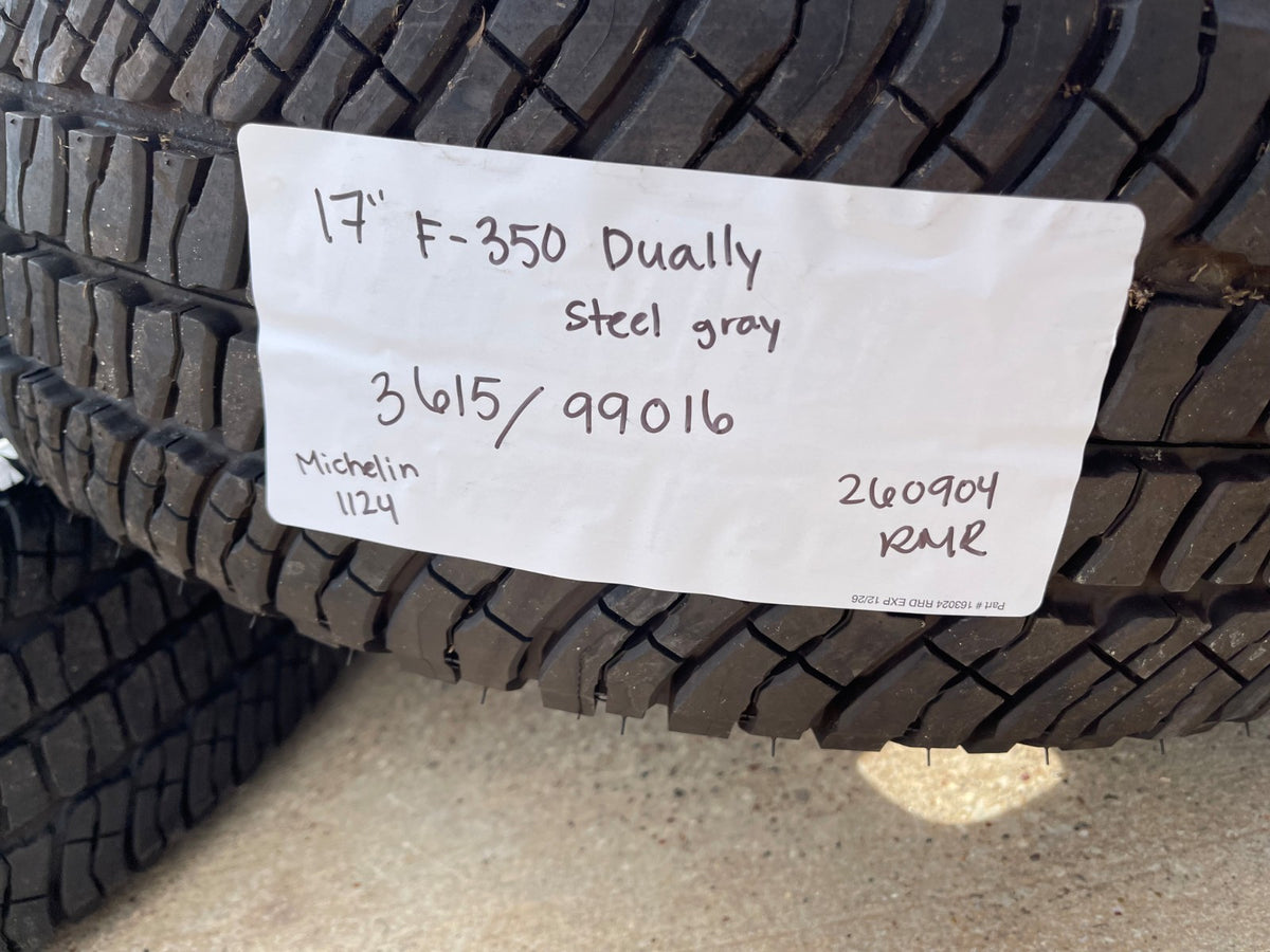 (6) 17" Ford F-350 Dually OEM rims wheels 3615 99016 tires SET MICHELIN A/T NEW