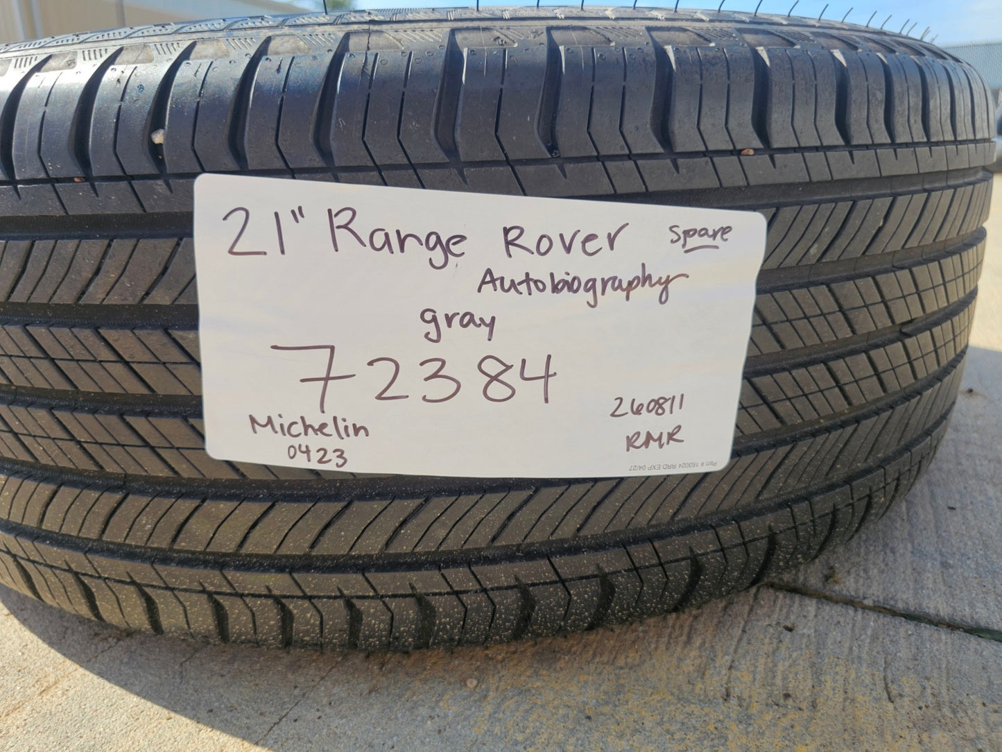 (1) 21" Range Rover Autobiography OEM Land wheel rim 72384 spare NEW