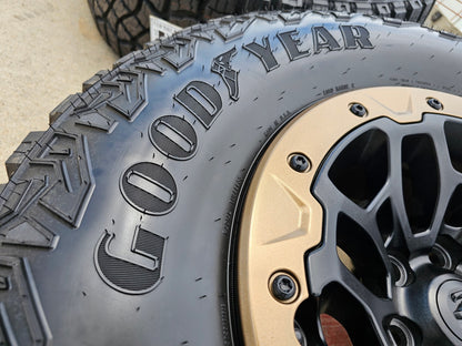 18" Dodge Ram 1500 TRX Beadlock OEM bronze RHO wheels rims 2735 tires 35" NEW
