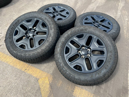 17" Jeep Cherokee wheels OEM rims Compass Renegade 9199 black A/T tires