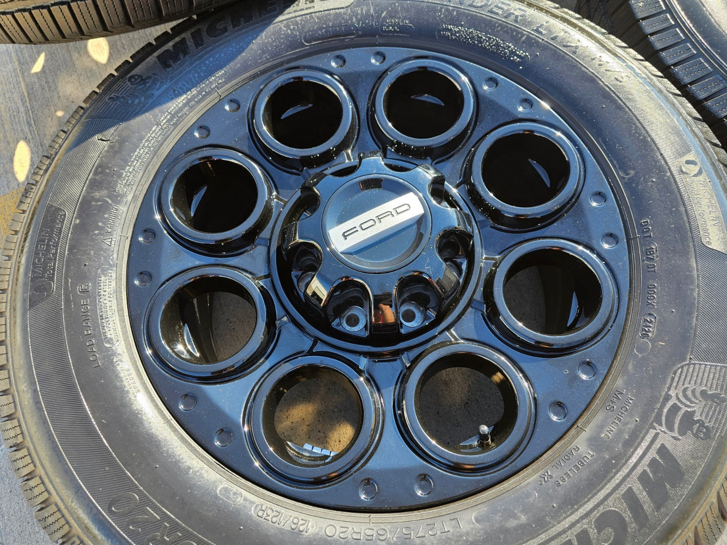 20" Ford F-250 F-350 OEM black TREMOR 10299 10484 wheels rims MICHELIN DEFENDER