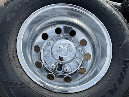 17" Dodge Ram 3500 Dually Laramie 8x200 wheels rims 2701 2702 OEM GOODYEAR