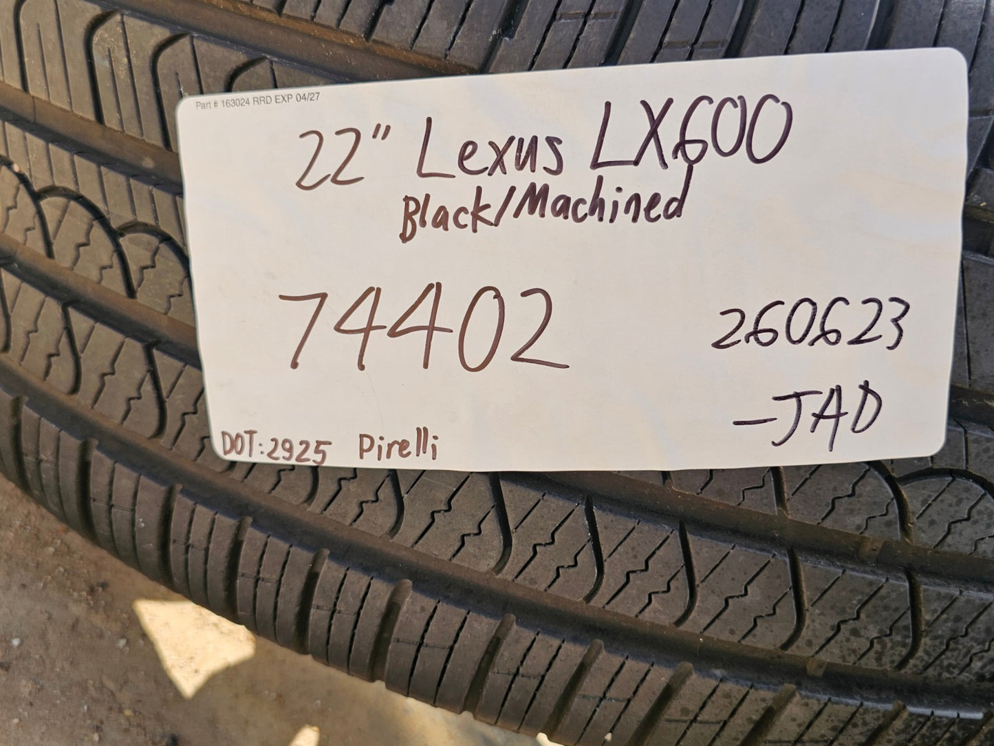 22" Lexus LX600 GX550 OEM wheels rims 74402 Toyota Tundra Sequoia SET PIRELLI