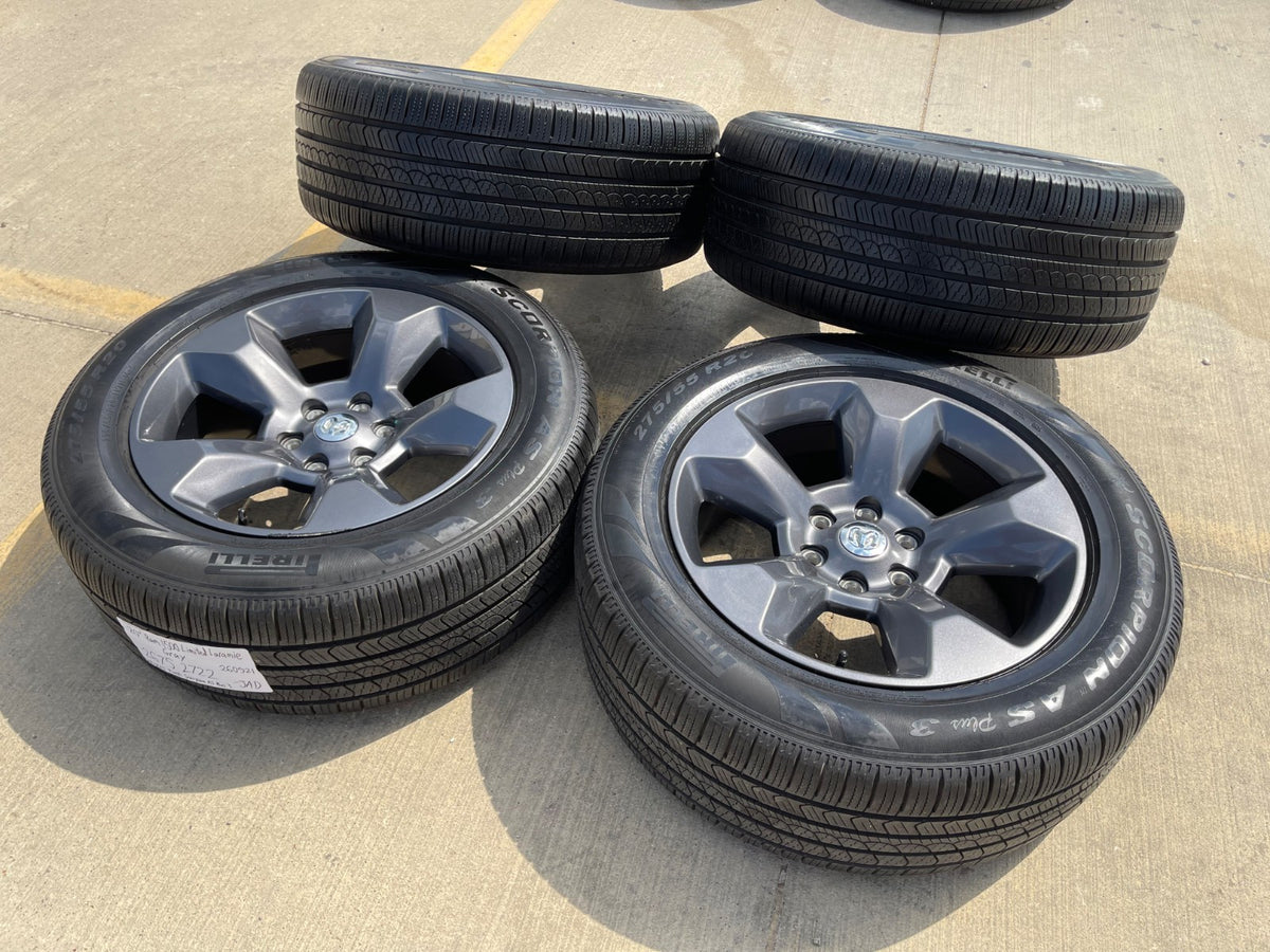 20" Ram 1500 OEM LIMITED Laramie wheels rims gray 2675 2722 PIRELLI