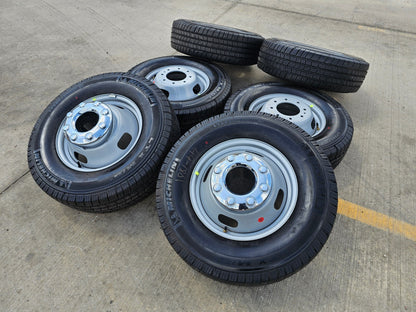(6) 17" Ford F-350 Dually OEM rims wheels 3615 99016 tires SET MICHELIN M/S2 NEW
