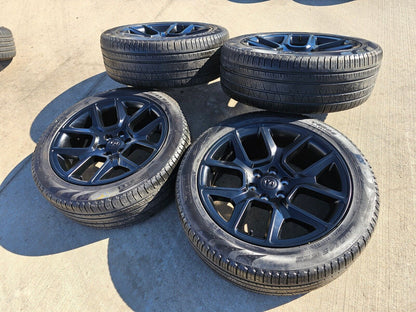 22" Dodge Ram 1500 OEM LIMITED Laramie wheels rims black 2725 2684 tires