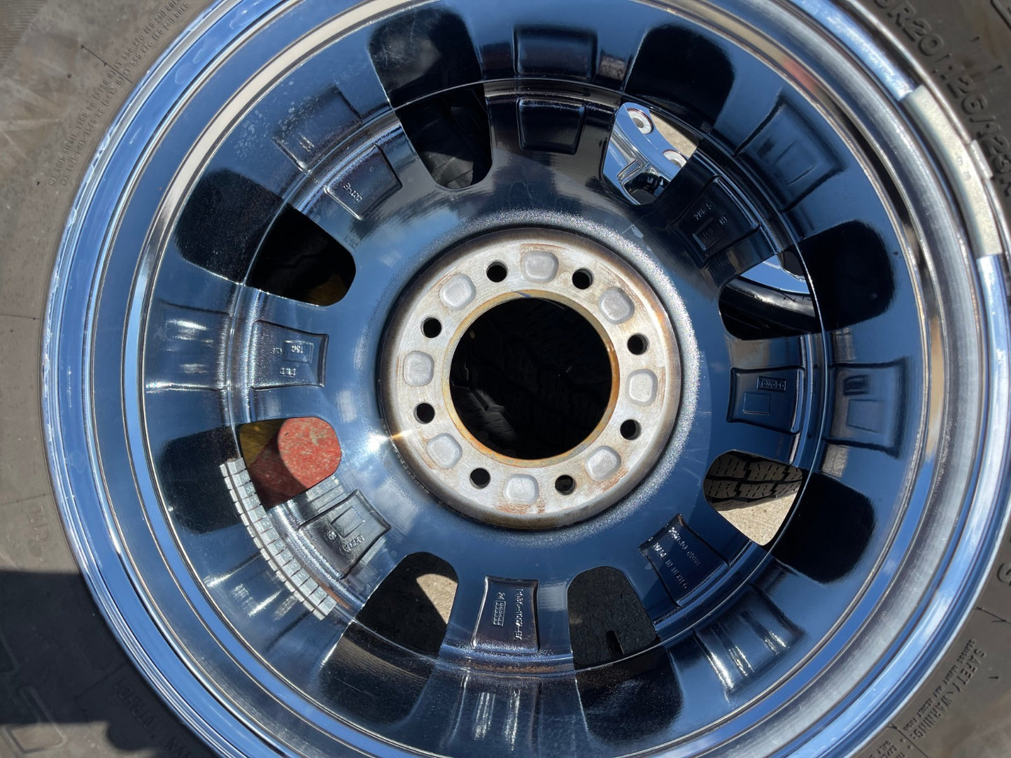 20" Ford F-250 F-350 OEM 10295 25085 10552 chrome Lariat wheels rims tires