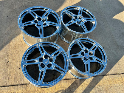 19" + 20" Chevy Corvette C8 OEM Replica rims 14007 14008 2023 2024 2025 USED