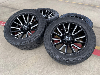 22x10 22" Hostile H123 Typhoon wheels rims 8x165 8x6.5 Chevy GMC Ram 2500 3500