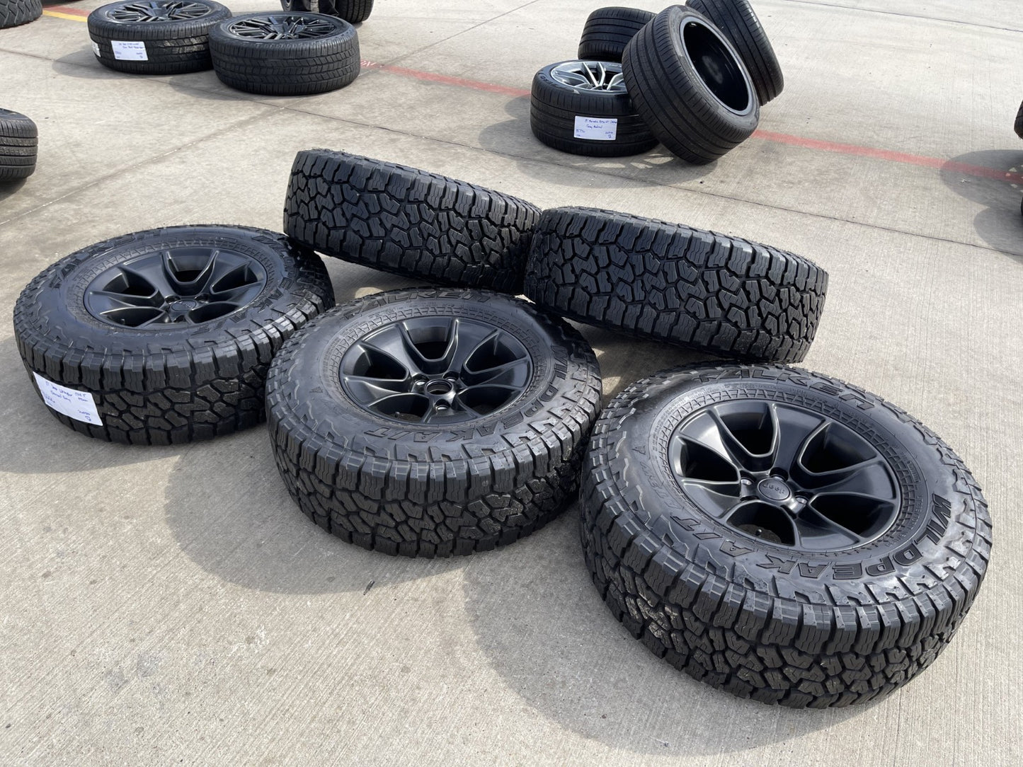 (5) 17" Jeep Wrangler Rubicon OEM 96226 wheels rims Gladiator FALKEN A/T3 NEW