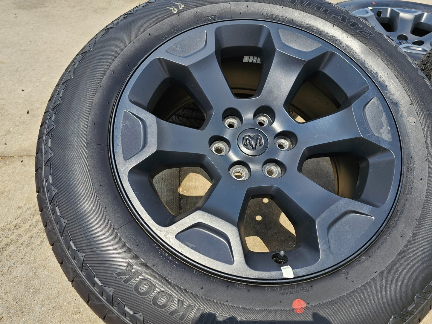 20" Dodge Ram 1500 OEM Laramie Black 2680 wheels rims tires HANKOOK A/T2 NEW