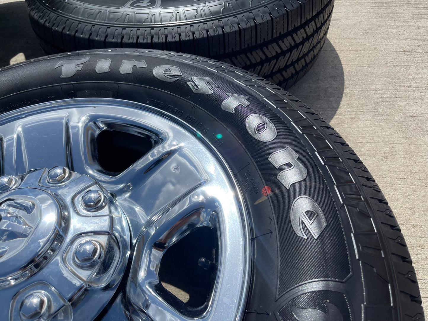 18" Dodge Ram 2500 3500 STEEL chrome OEM 2473 wheels rims SET FIRESTONE NEW