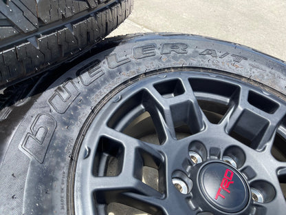 17" Toyota Tacoma 4Runner OEM wheels rims black SET TRD FJ BRIDGESTONE A/T NEW