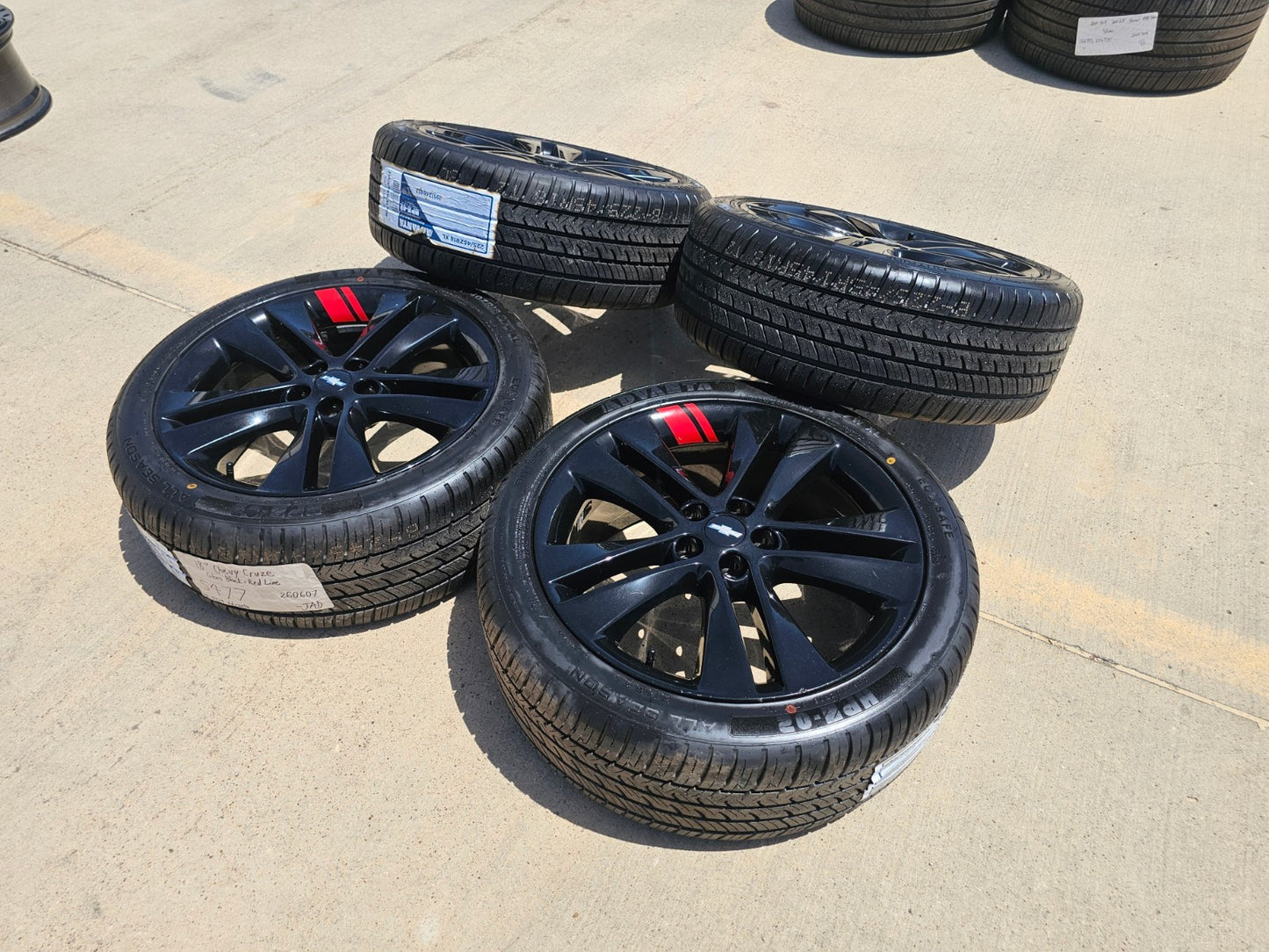 18" Chevy Cruze Trax Sonic REDLINE OEM wheels rims 5477 5828 5x105 tires SET