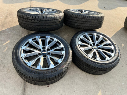 22" Chevy Tahoe Silverado Suburban OEM wheels rims NEW MICHELIN 2025 2026