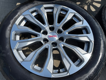 22" GMC Yukon Sierra DENALI OEM wheel rim 14025 97000 tire (1) spare BRIDGESTONE