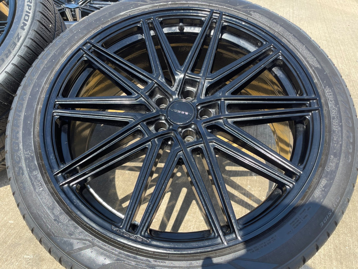 22" 22x9 Vossen CV-10 Ford Explorer rims wheels Lincoln Aviator 5x114.3 5x4.5