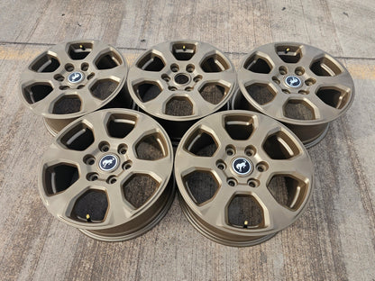 (5) 17" Ford Bronco wheels rims 10384 OEM Ranger BRONZE 2024 2025 2026 2027 NEW