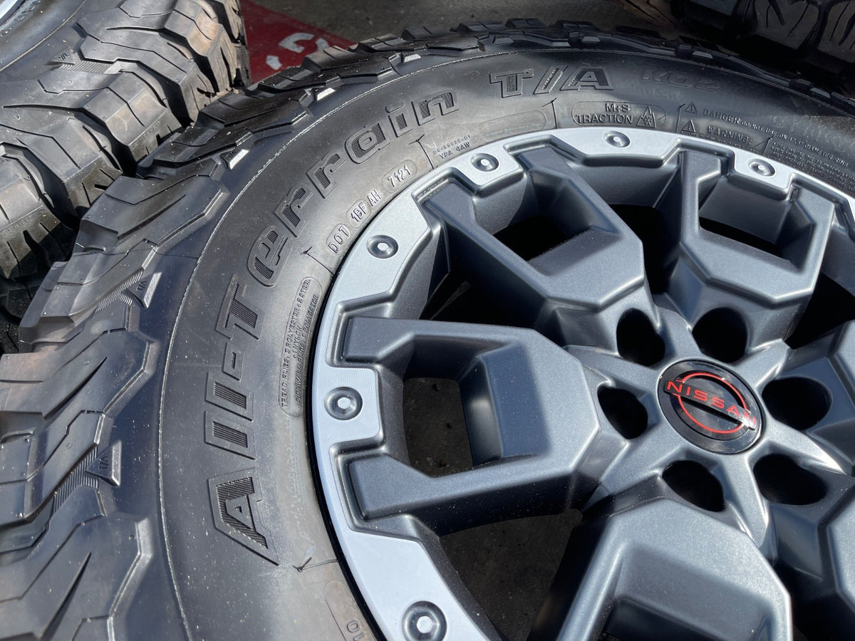 17" Nissan Frontier X-PRO OEM 62834 Desert Runner wheels rims BFG KO2 A/T NEW