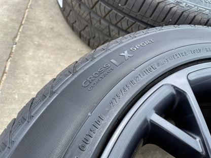 21" Jeep Grand Cherokee L OEM wheels rims 9291 Durango tires SET CONTINENTAL