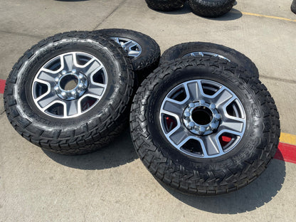 18" Ford F-250 F-350 Lariat FX-4 OEM wheels 10480 10298 SET tires NITRO 35"