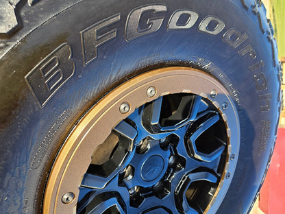 17" Ford Bronco SASQUATCH wheels rims BEADLOCK 10388 Ranger BFG KO2 A/T 37"