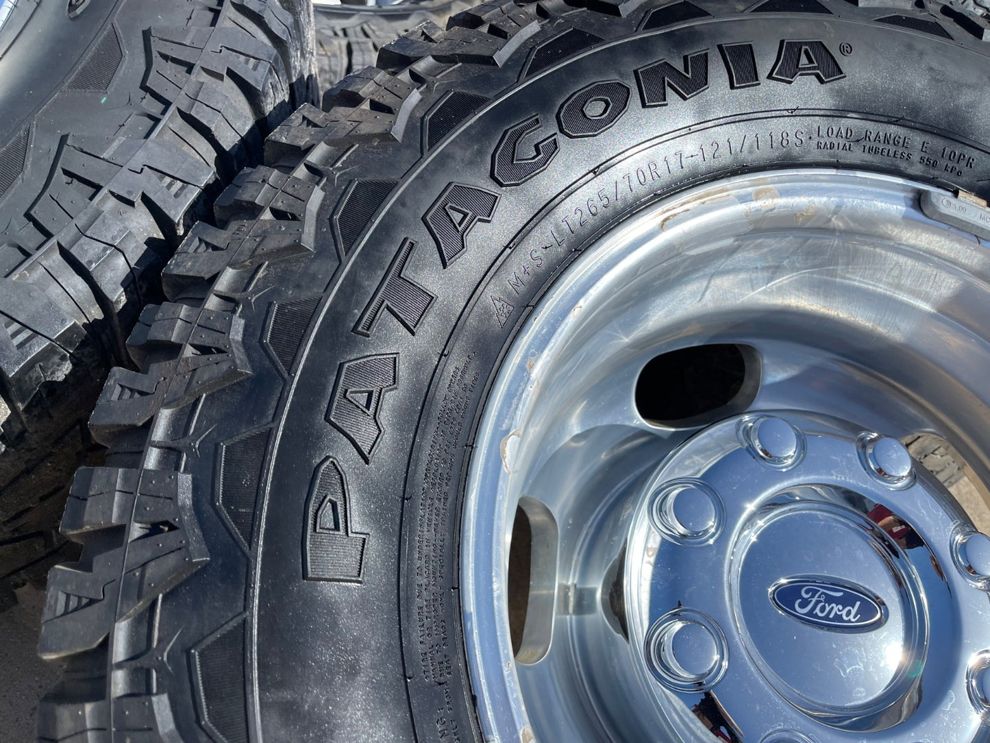 17" Ford F-350 Dually OEM 10477 10478 rims wheels SET tires A/T