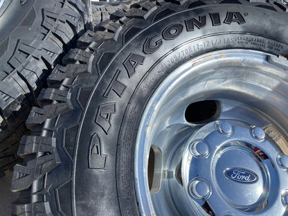 17" Ford F-350 Dually OEM 10477 10478 rims wheels SET tires A/T