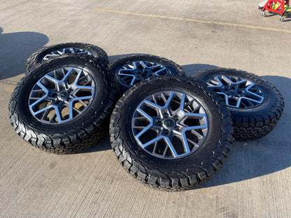 18" Jeep Wrangler Grand Cherokee Gladiator OEM 9331 wheels rims BFG KO2 A/T NEW