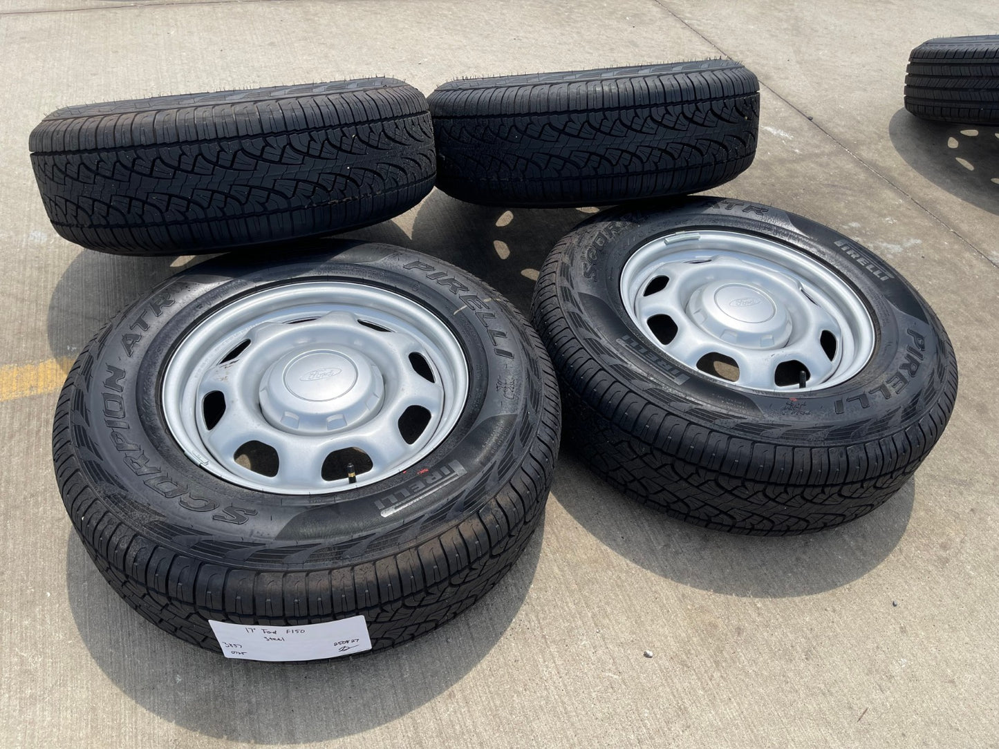17" Ford F-150 OEM rims wheels 3857 tires steel 2024 2025 2026 PIRELLI A/T NEW