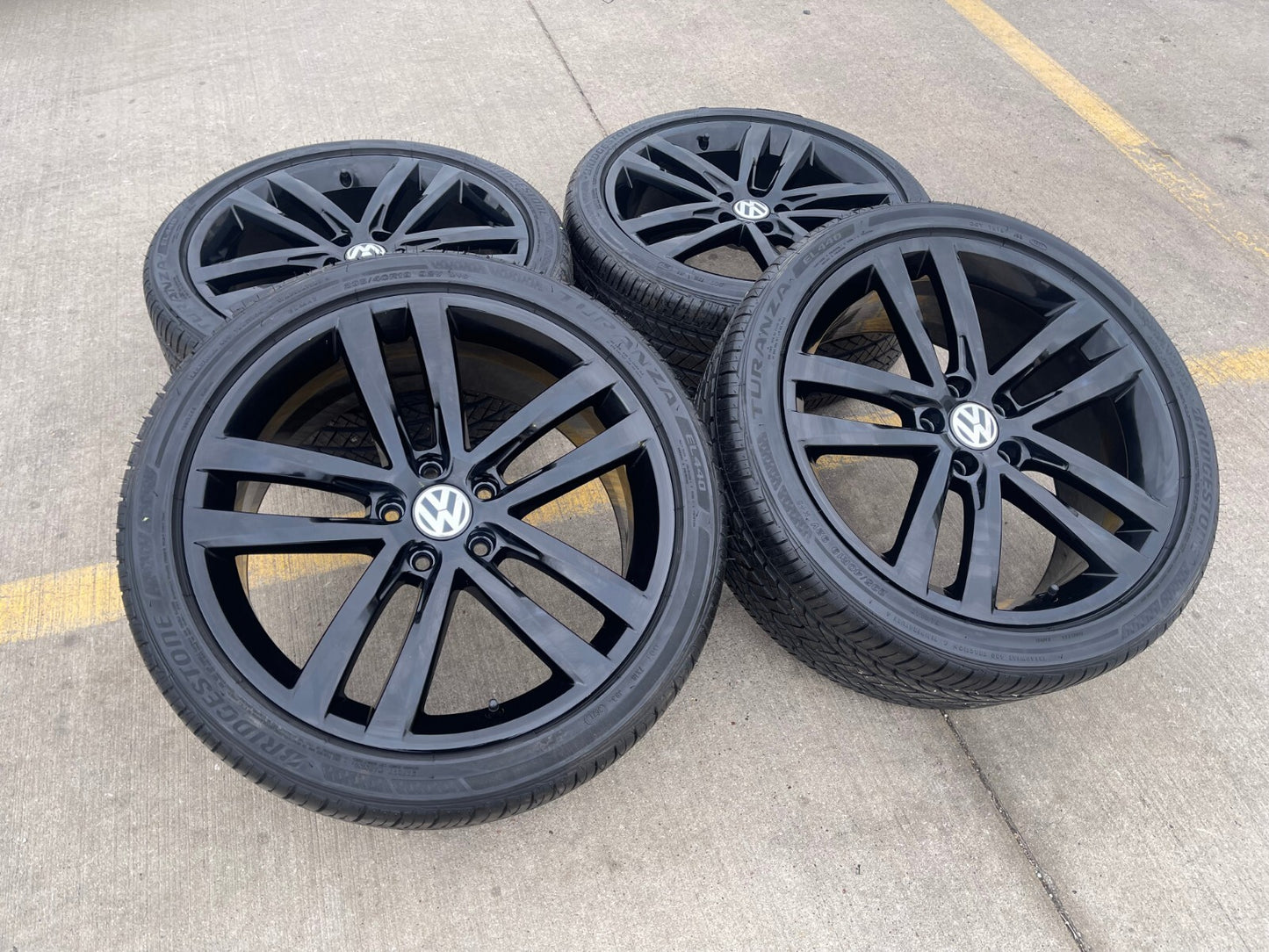 19" VW Passat Golf GTI Jetta OEM Salvador black wheels rims 70002 tires