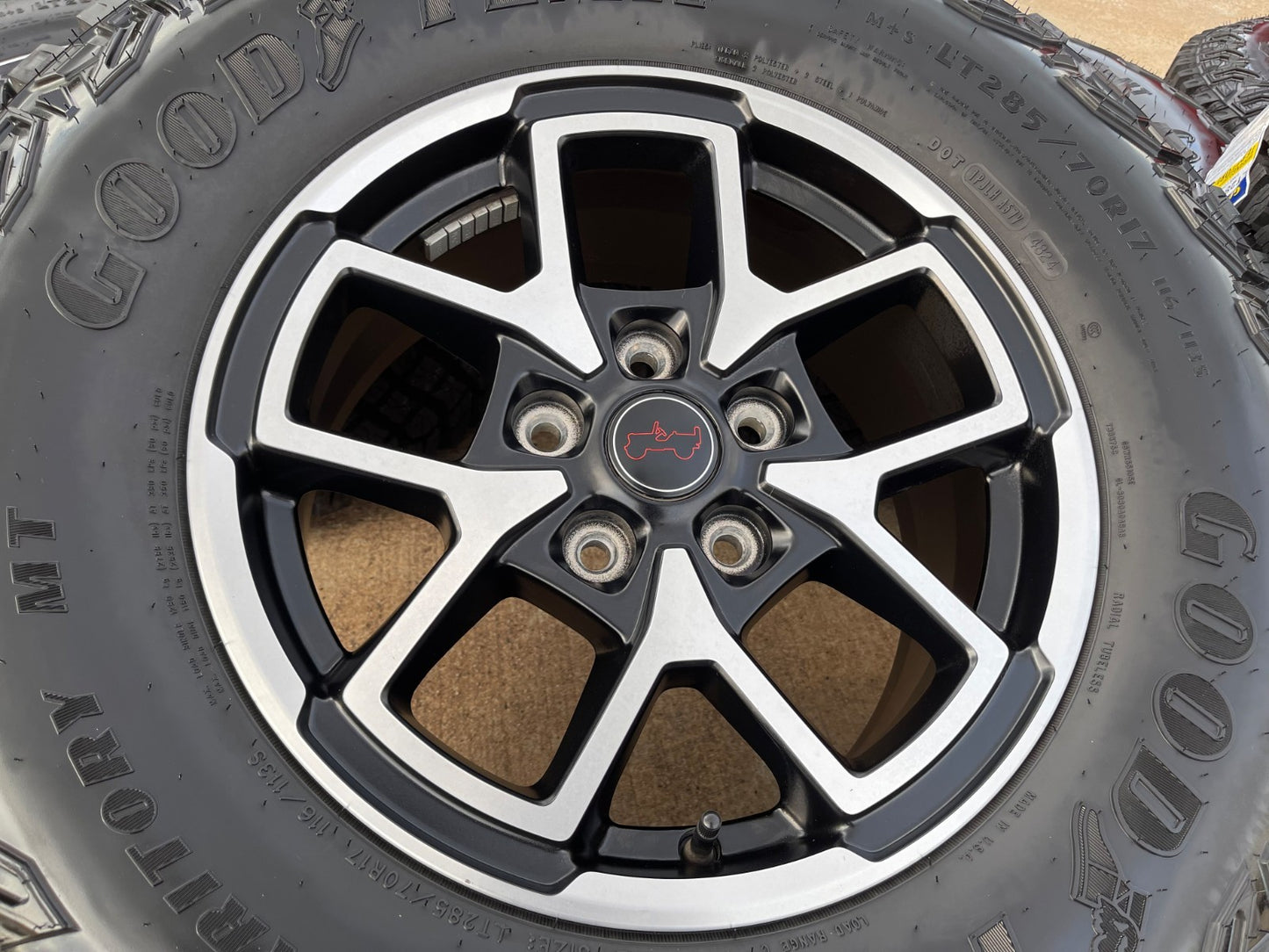 17" Jeep Wrangler Rubicon OEM 95730 9327 wheels rims Gladiator GOODYEAR 33" NEW