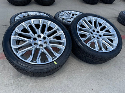 24" Chevy Tahoe LTZ GMC Yukon Sierra Denali OEM wheels rims tires 2025 2026 NEW