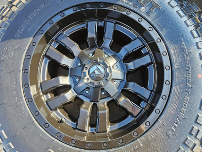 17" 17x9 Fuel Sledge D595 Jeep Wrangler wheels rims 5x114.3 5x4.5 5x5 5x127